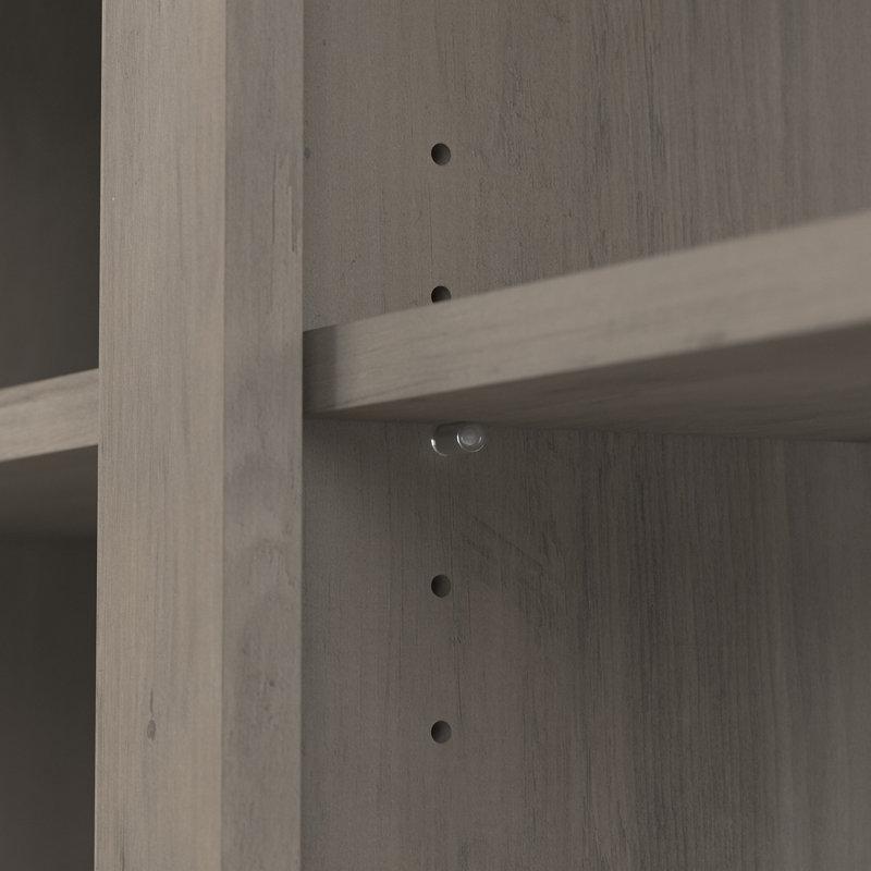 Gri Endüstriyel Ahşap Kitaplıklı 70 İnç TV Ünitesi Seti 152x39x55 cm