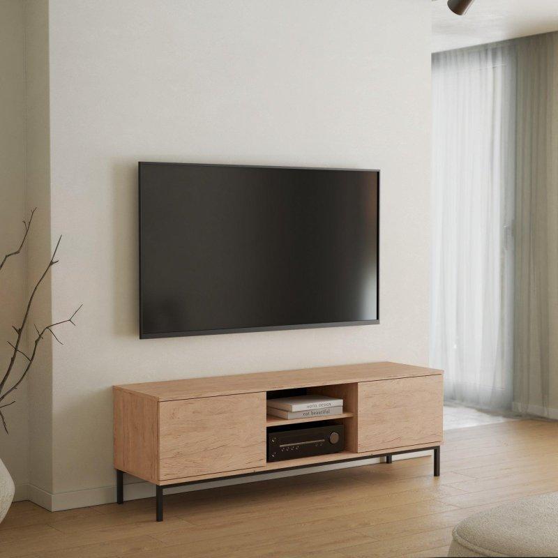 Hikora Renkli İki Kapılı Açık Kapalı Raflı TV Ünitesi 150x50 cm - 79063