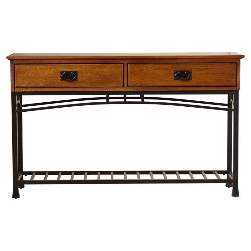 Kahverengi Masif Ahşap Metal Çerçeveli TV Ünitesi 120x41x71 cm - 78637