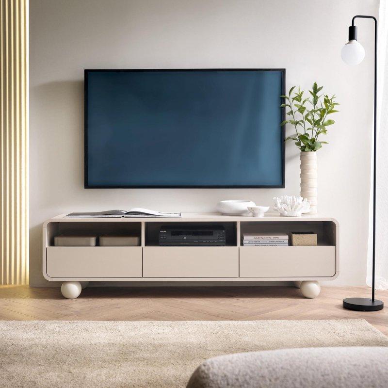 Kaşmir Renkli 160 cm Yuvarlak Köşeli TV Ünitesi - 79048