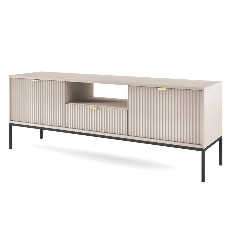 Kaşmir Renkli Açık Raflı TV Ünitesi 154x56 cm Siyah Metal Ayaklı - 79000