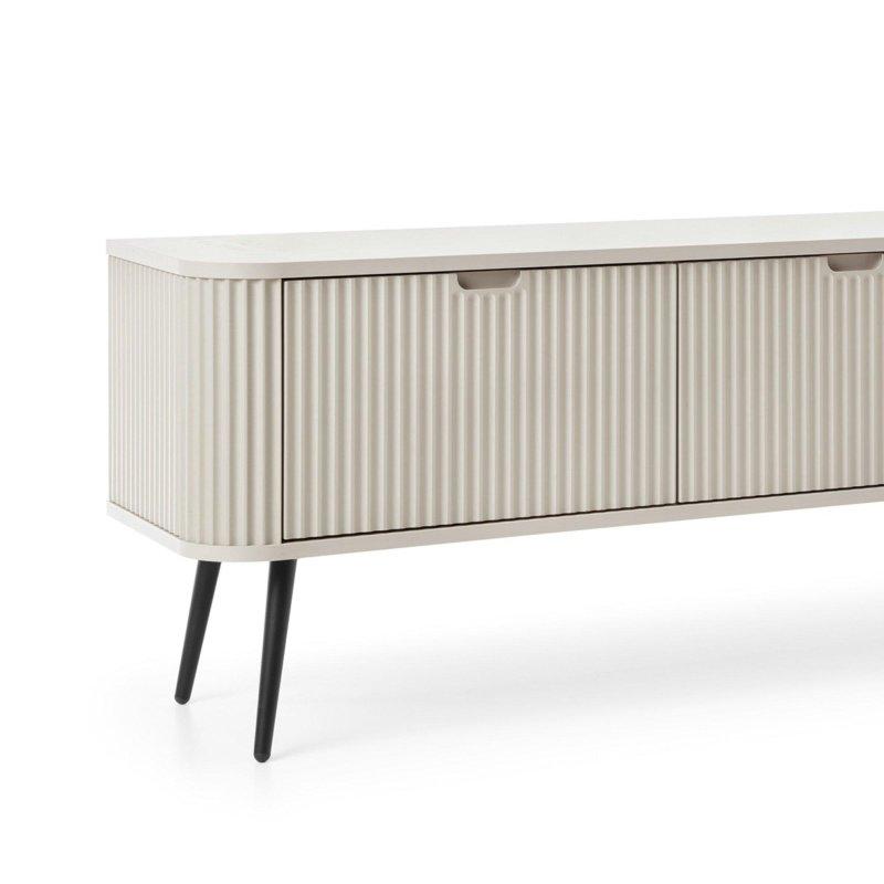 Kaşmir Renkli Dalgalı Desenli TV Ünitesi 168x56 cm Siyah Metal Ayaklı - 79102