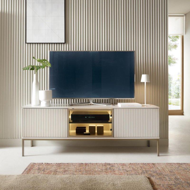 Kaşmir Renkli Frezeli Ön Panelli 154 cm TV Ünitesi - 79042