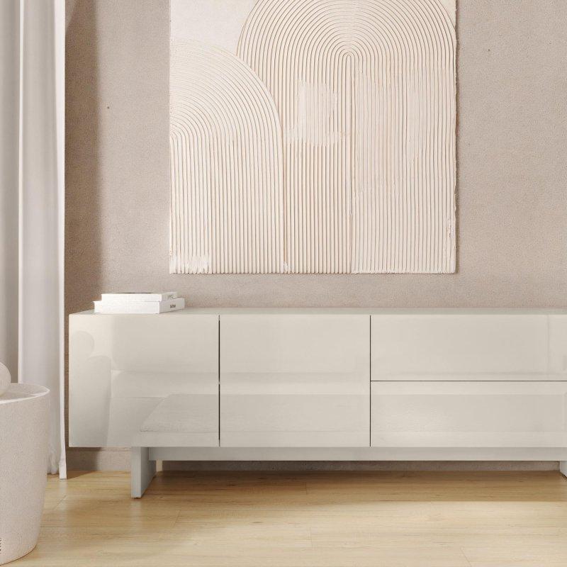 Kaşmir Renkli Parlak Yüzeyli İskandinav TV Ünitesi 160x50 cm - 78913