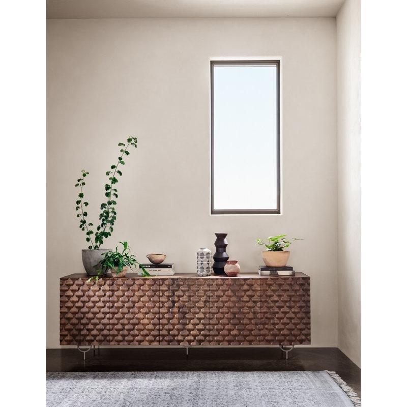 Katı Mango Ağacı ve Demir Yapılı 48 İnç TV Ünitesi 208x46x71 cm