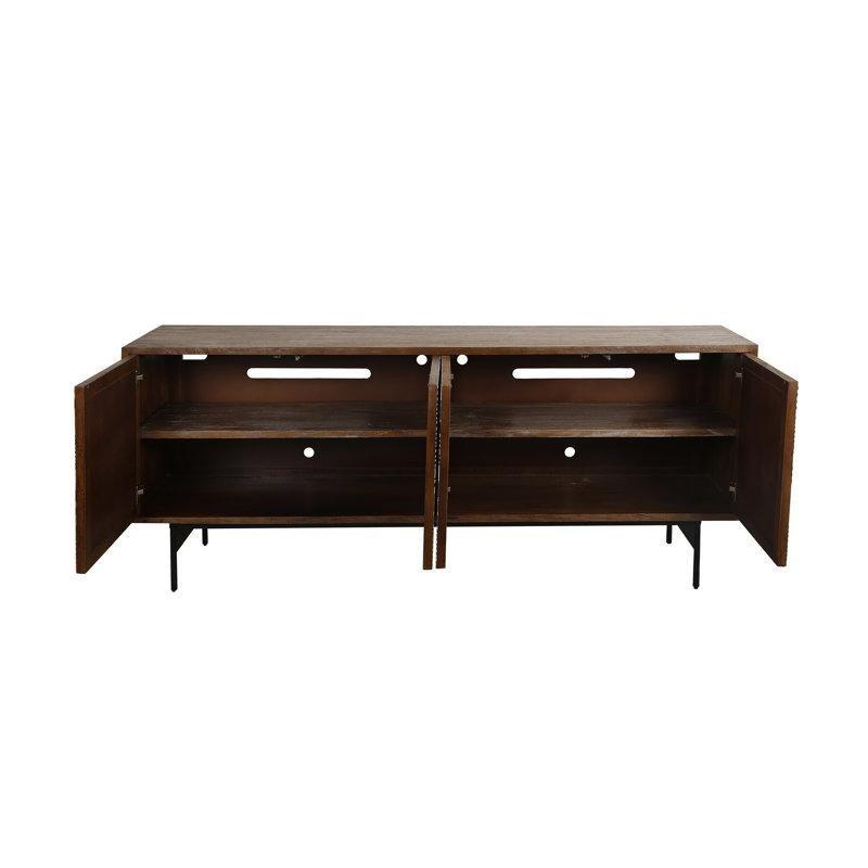 Kemik Kakma Detaylı Kokonut Renkli TV Ünitesi 203x46x81 cm - 80362