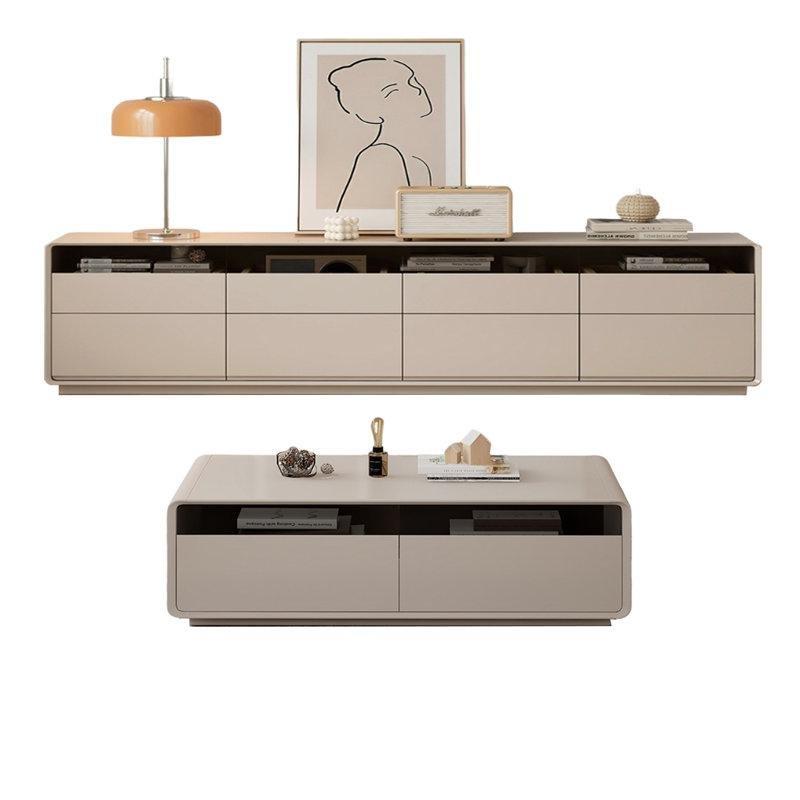 Kutu Ağacı Yapılı TV Ünitesi ve Orta Sehpa Takımı 180x40 cm - 79648