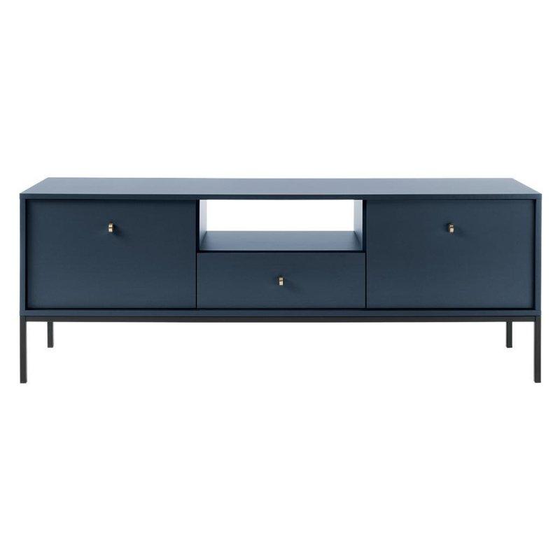 Lacivert Endüstriyel Metal Çerçeveli TV Sehpası 154 cm