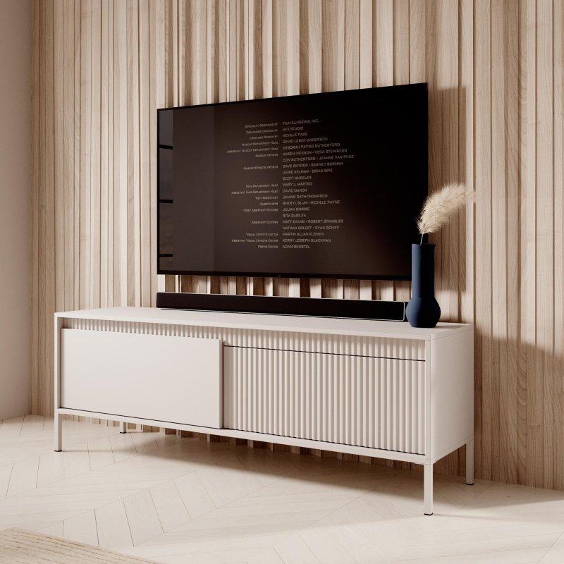 Lamelalı Kum Beji TV Ünitesi 154 cm - 78991