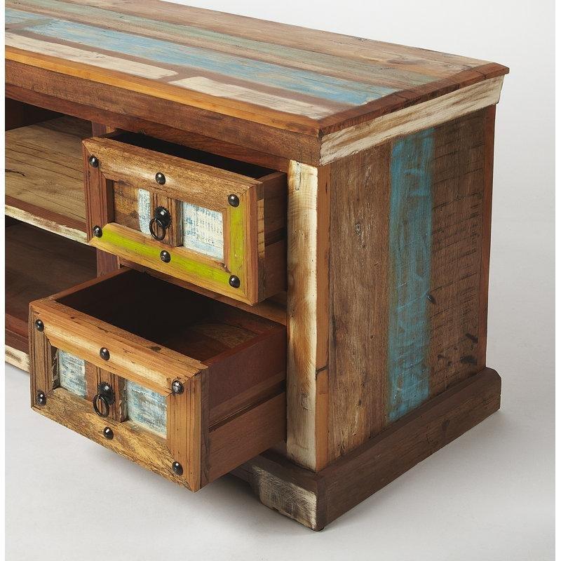 Mango ve Akasya Ağacı Renkli TV Ünitesi 147x43x60 cm - 80365