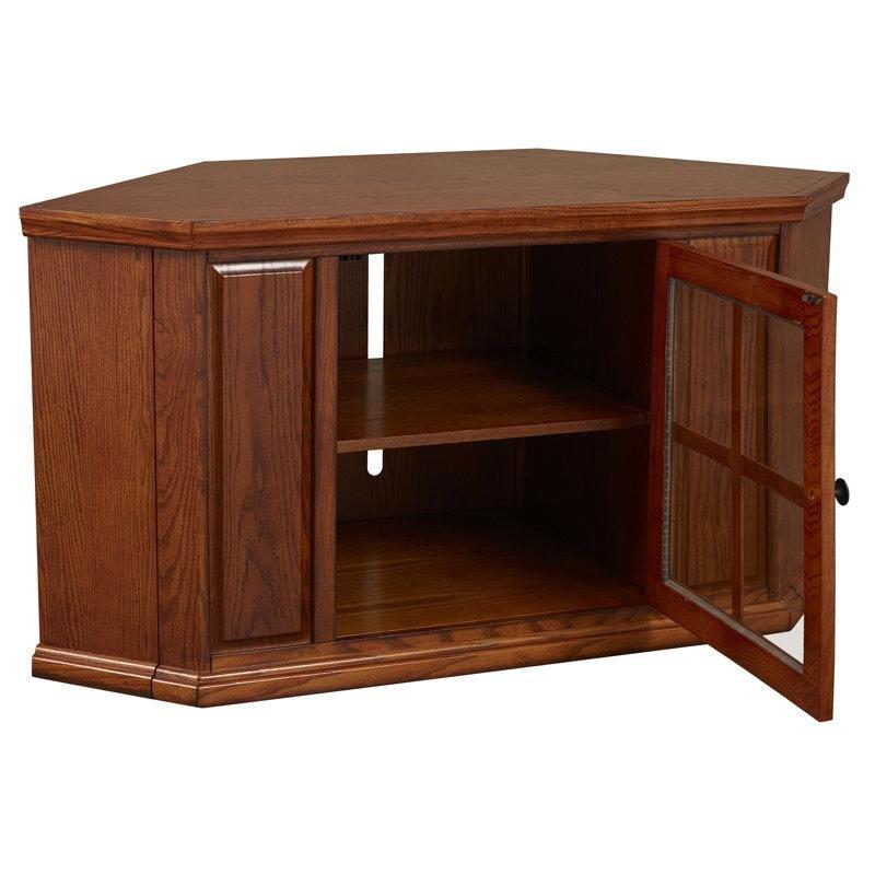 Masif Ahşap Köşe TV Ünitesi 119x51x64 cm Ceviz Rengi