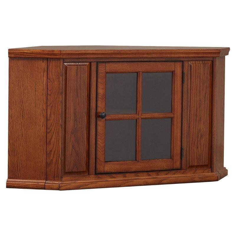 Masif Ahşap Köşe TV Ünitesi 119x51x64 cm Ceviz Rengi