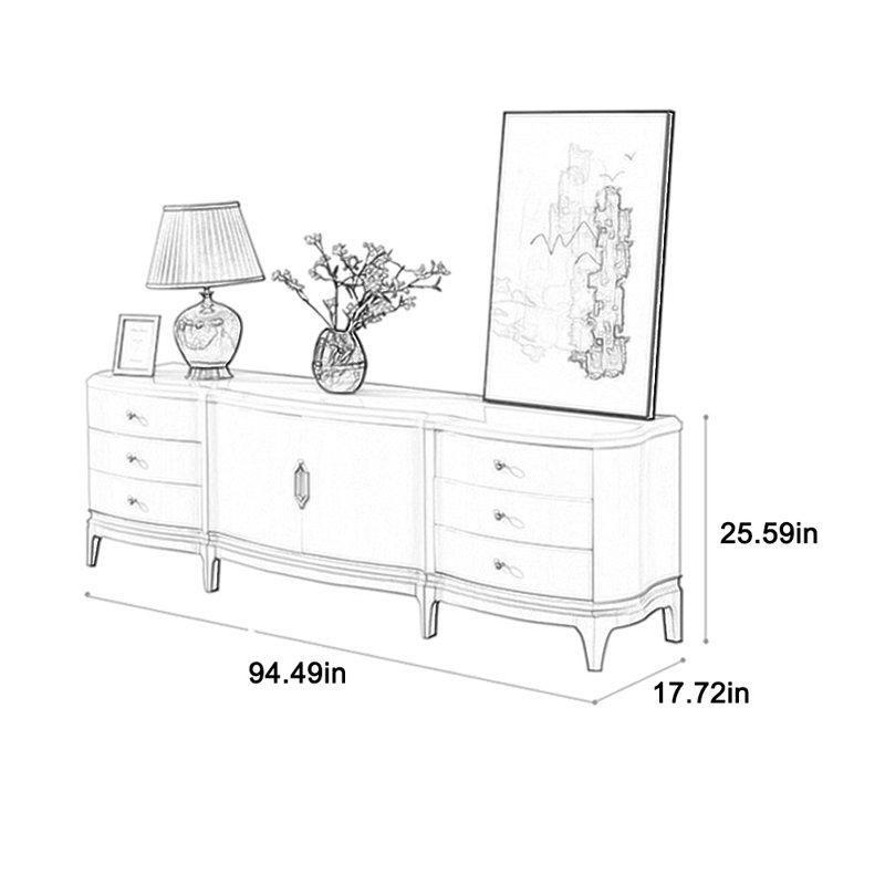 Masif Ahşap Tv Ünitesi Yuvarlak Köşeli 45 cm Derinliğinde - 79438