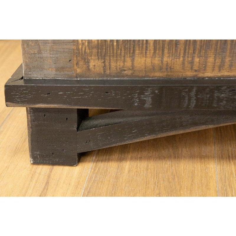 Masif Çam Ahşap Rustik TV Ünitesi 130x45x81 cm - 79126