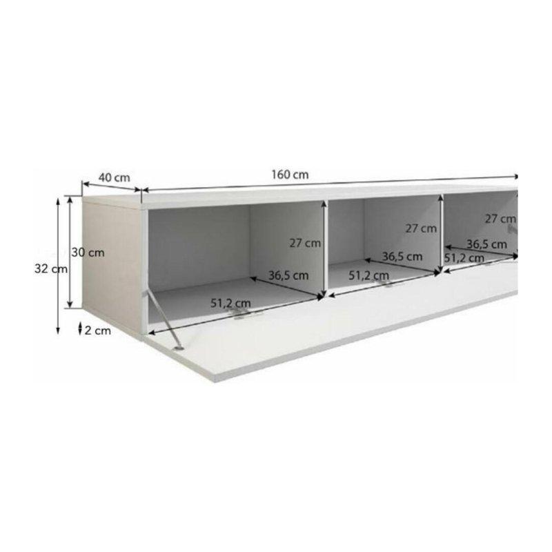 Mat Beyaz Sonoma Melez TV Ünitesi 160 cm
