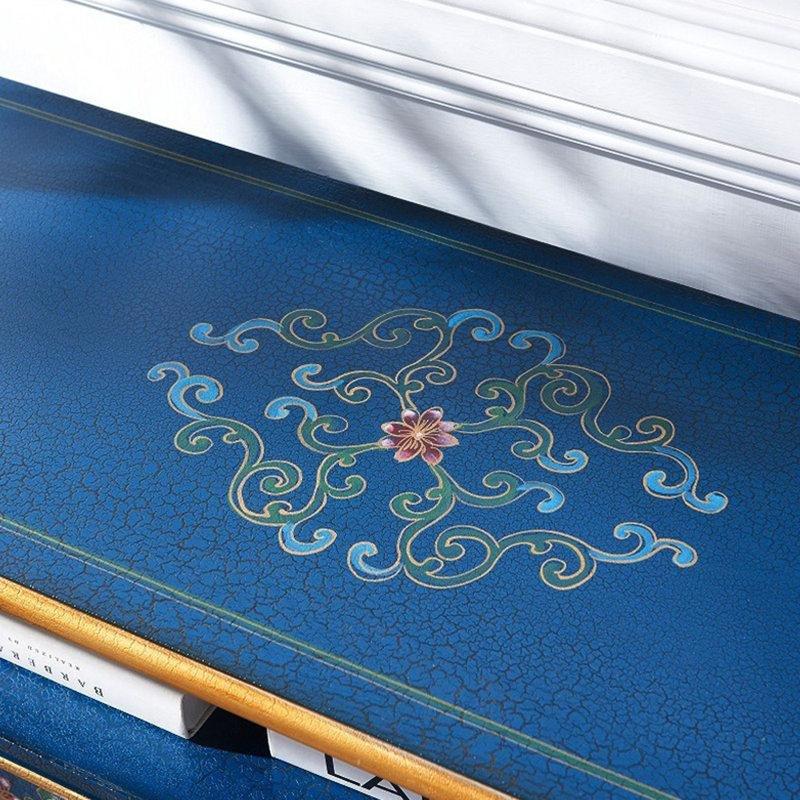 Mavi Renkli Vintage Tarzı Altı Çekmeceli TV Ünitesi 200x40x50 cm - 80305