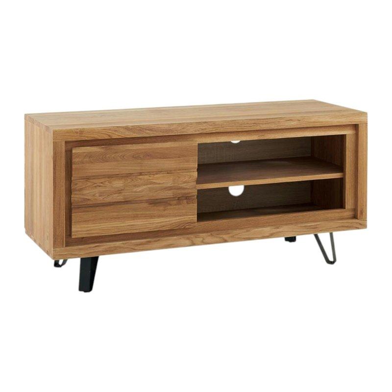 Meşe Ahşap Kapaklı Modern TV Sehpası 117 cm