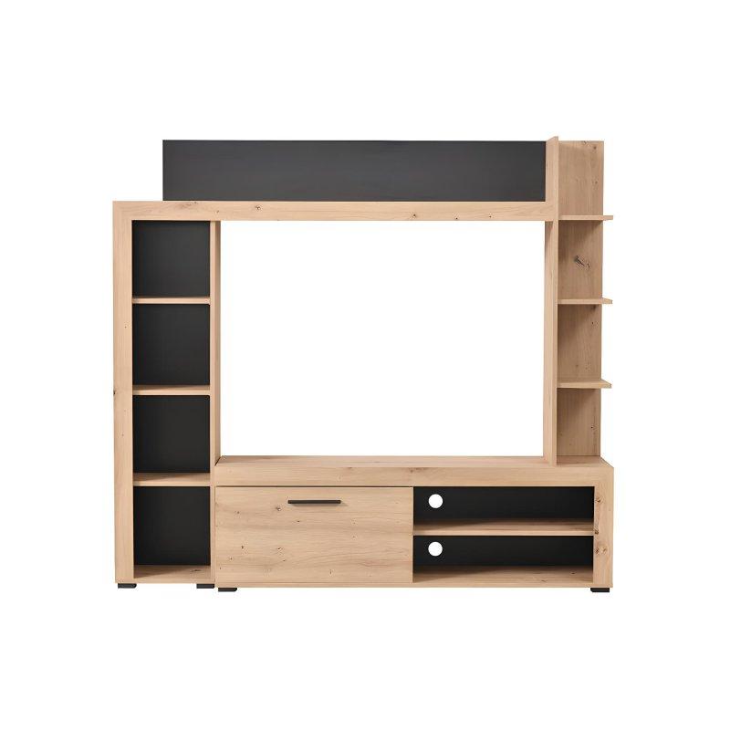 Meşe Antrasit Çok Bölmeli TV Ünitesi 172.5x157.5 cm