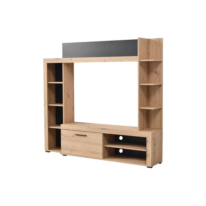 Meşe Antrasit Çok Bölmeli TV Ünitesi 172.5x157.5 cm