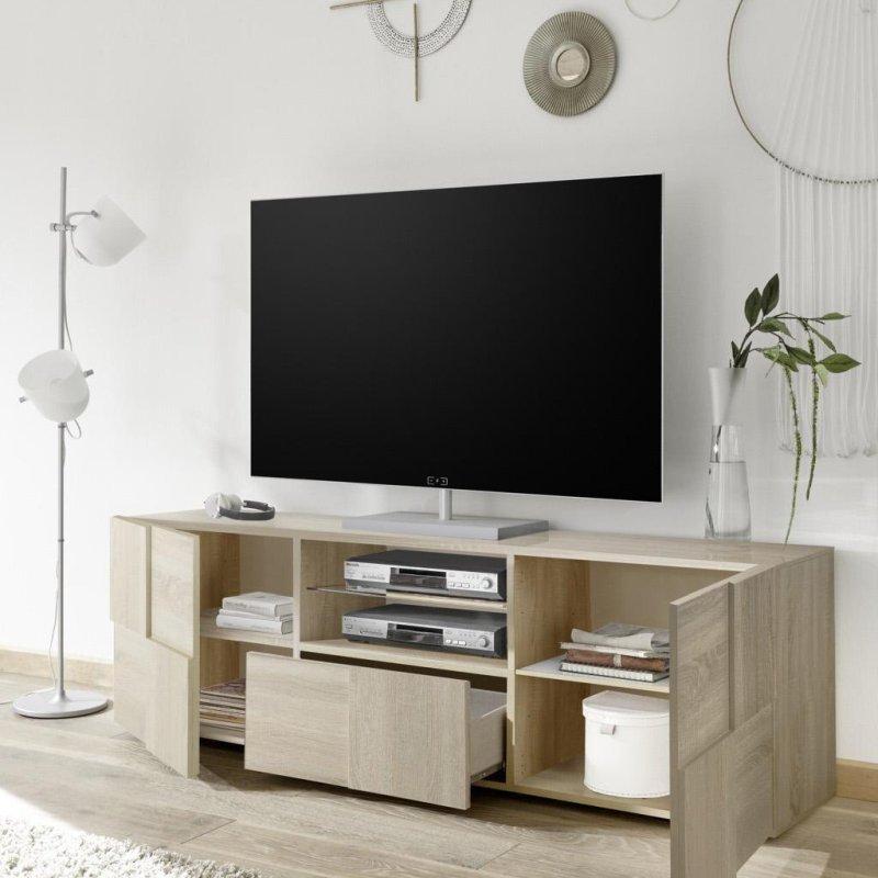 Meşe Desenli Modern 180 cm TV Ünitesi