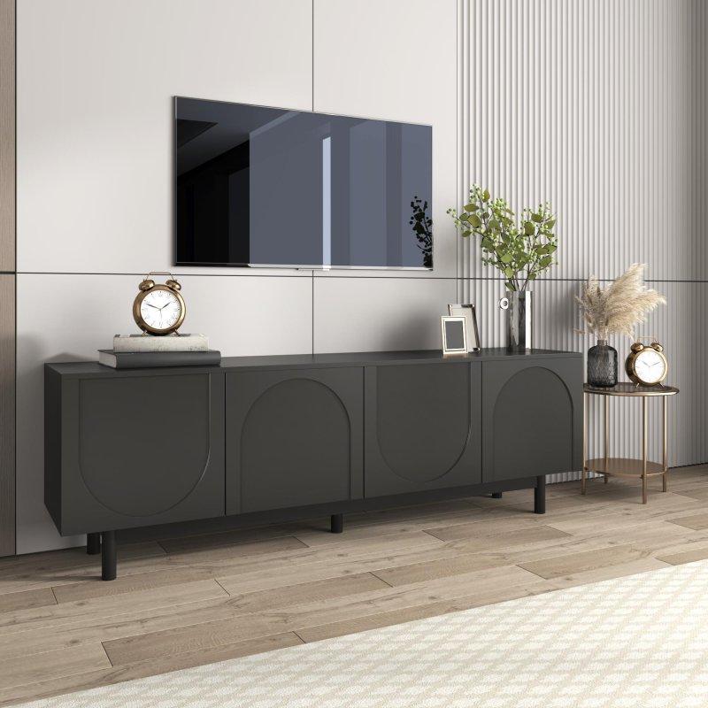 Modern Antrasit Gri 175 cm TV Sehpası