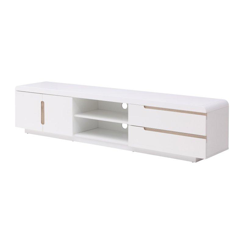 Modern Beyaz Ahşap 200 cm TV Sehpası