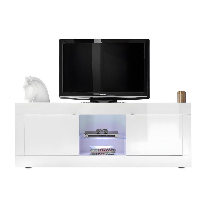 Modern Beyaz LEDli 180 cm TV Sehpası