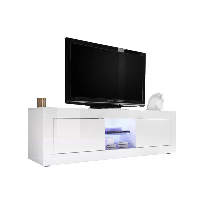Modern Beyaz LEDli 180 cm TV Sehpası