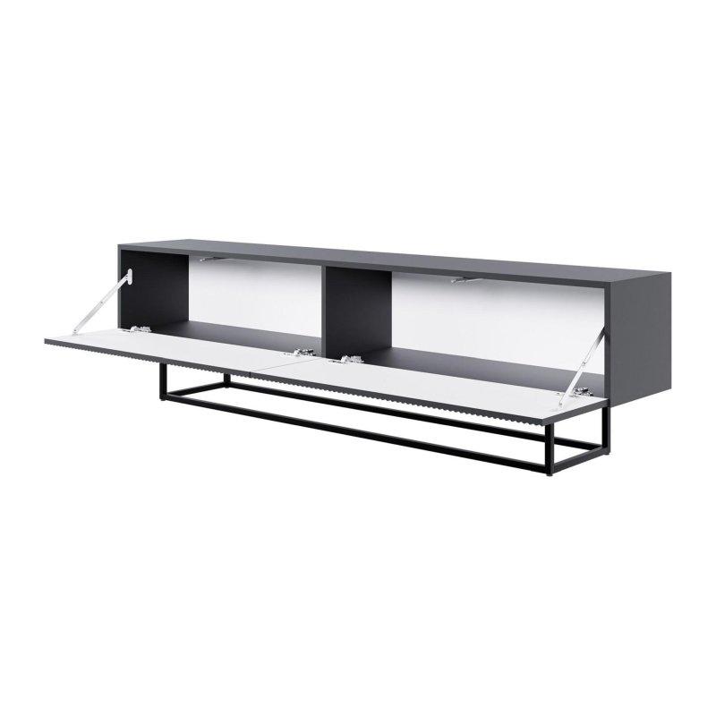 Modern Siyah Çizgili 175 cm TV Sehpası - Tasarım 18