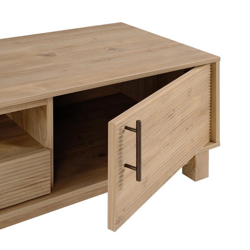 Orta Yüzyıl Modern Tasarımlı Açık Ceviz Rengi TV Ünitesi 147x40x40 cm
