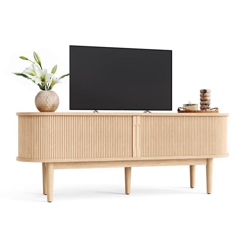 Orta Yüzyıl Tasarımlı Açık Ahşap TV Ünitesi 147x40x55 cm