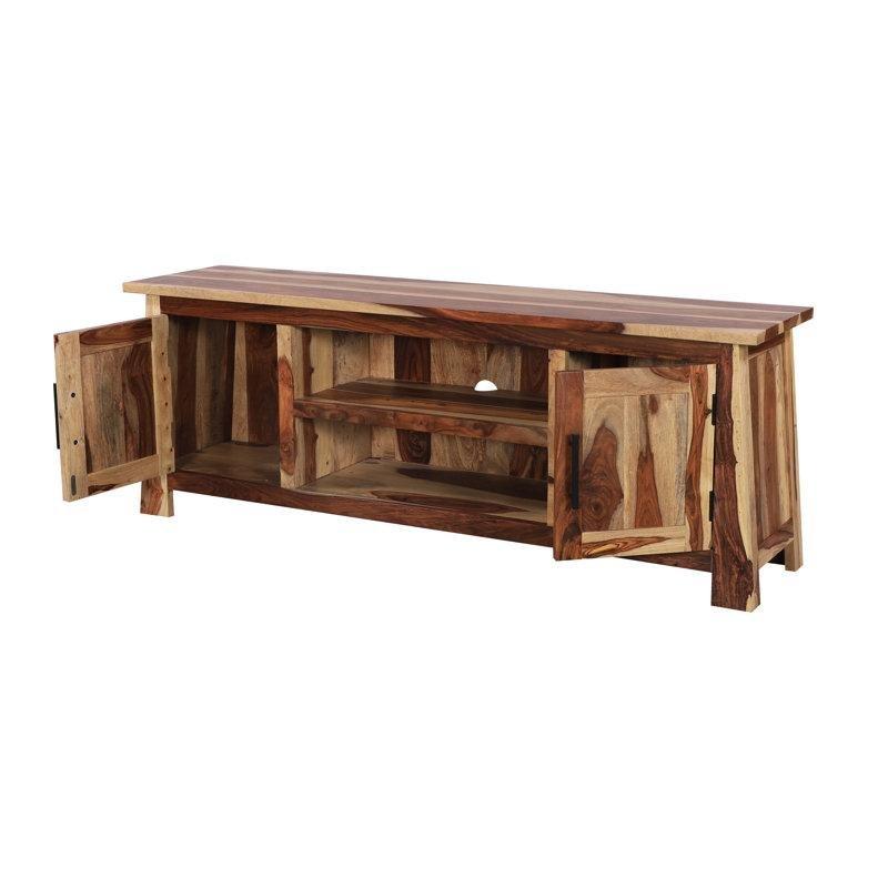 Sheesham Masif Ahşap Rustik TV Ünitesi 165x40x61 cm - 79129