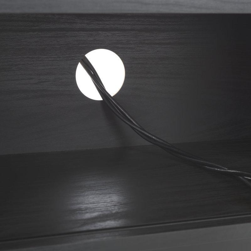 Siyah Endüstriyel Ahşap 47 cm Açık Raflı TV Ünitesi - 80209