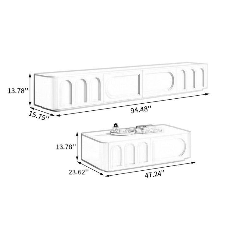 Siyah Endüstriyel Ahşap TV Ünitesi ve Orta Sehpa Takımı - 79774