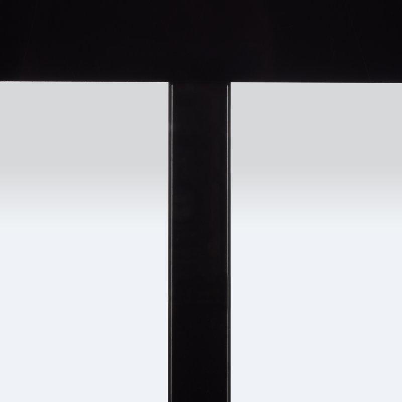 Siyah Metal ve Cam Üç Katlı Metal TV Ünitesi 141x53x112 cm - 78589