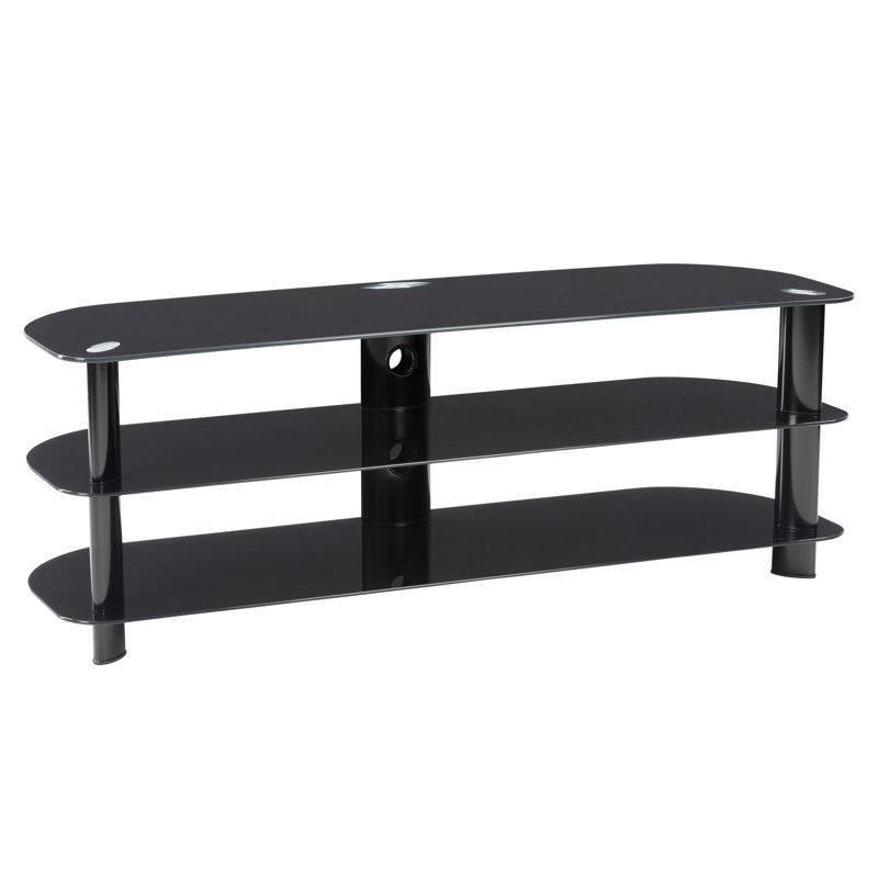 Siyah Temperli Cam Metal TV Ünitesi 140 cm - 78607