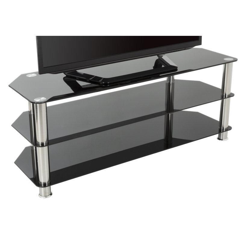 Siyah Temperli Cam Metal TV Ünitesi 42x50 cm - 78547