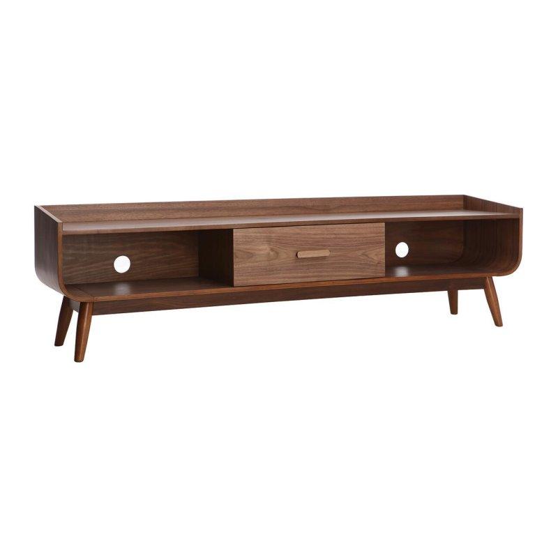 Vintage Ceviz Ahşap 180 cm TV Sehpası
