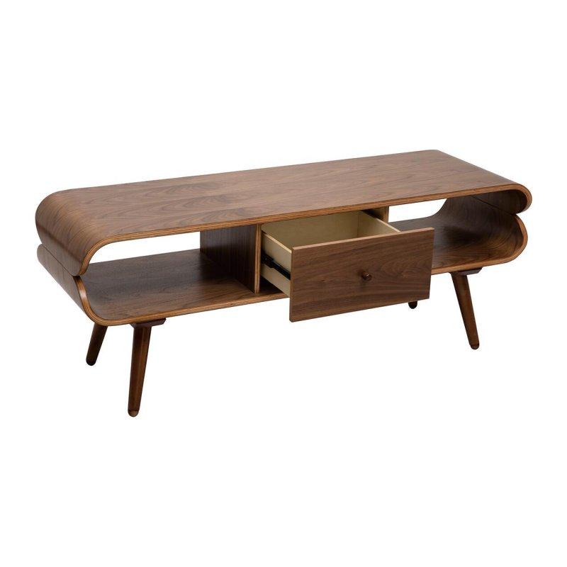 Vintage Dokulu Ceviz Ahşap TV Sehpası 132 cm