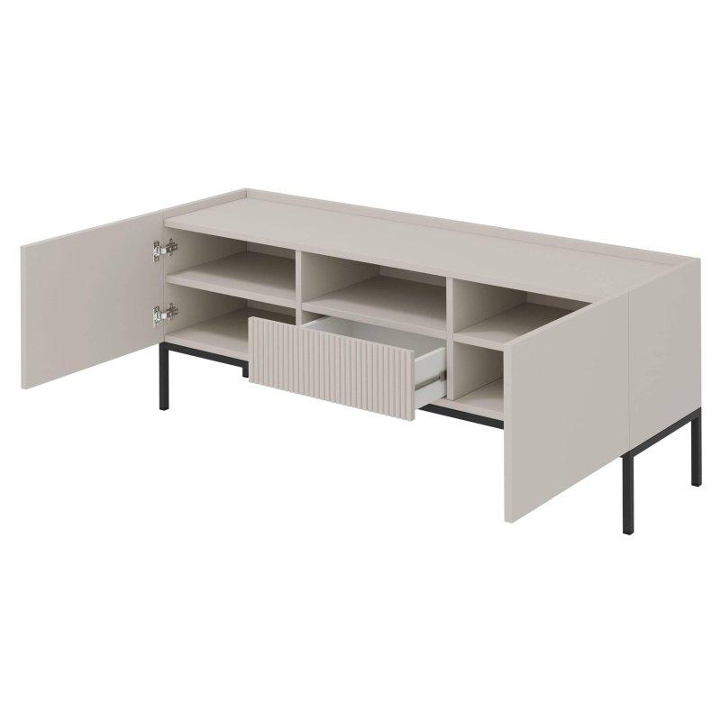 180 cm Açık Beyaz TV Ünitesi Metal Ayaklı - 80614