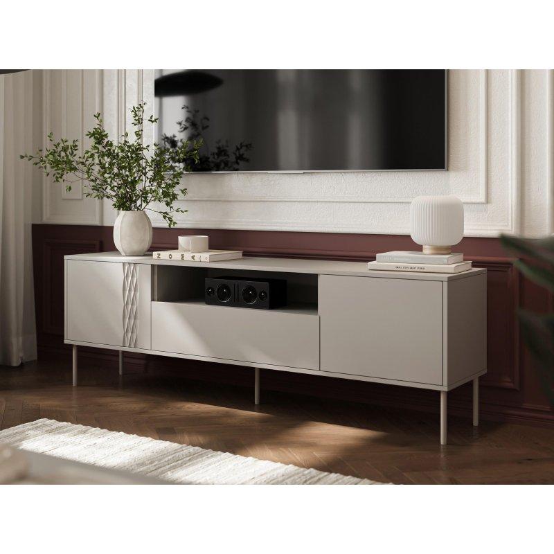 180 Santimetre Geniş Laminat TV Ünitesi Metal Ayaklı - 80617