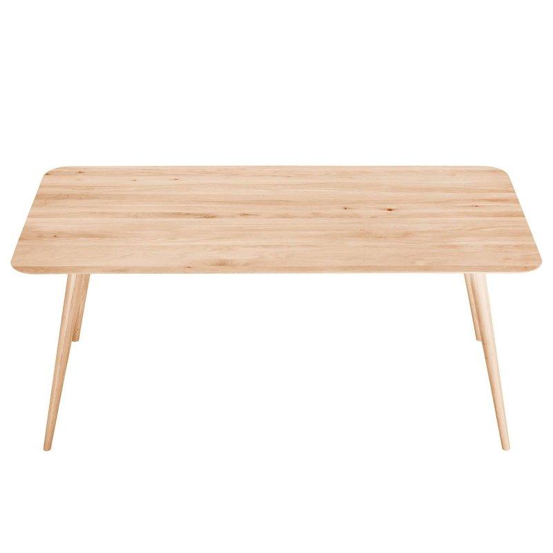 Açık Ahşap Masif Yemek Masası 180x90 cm Dikdörtgen - 82645