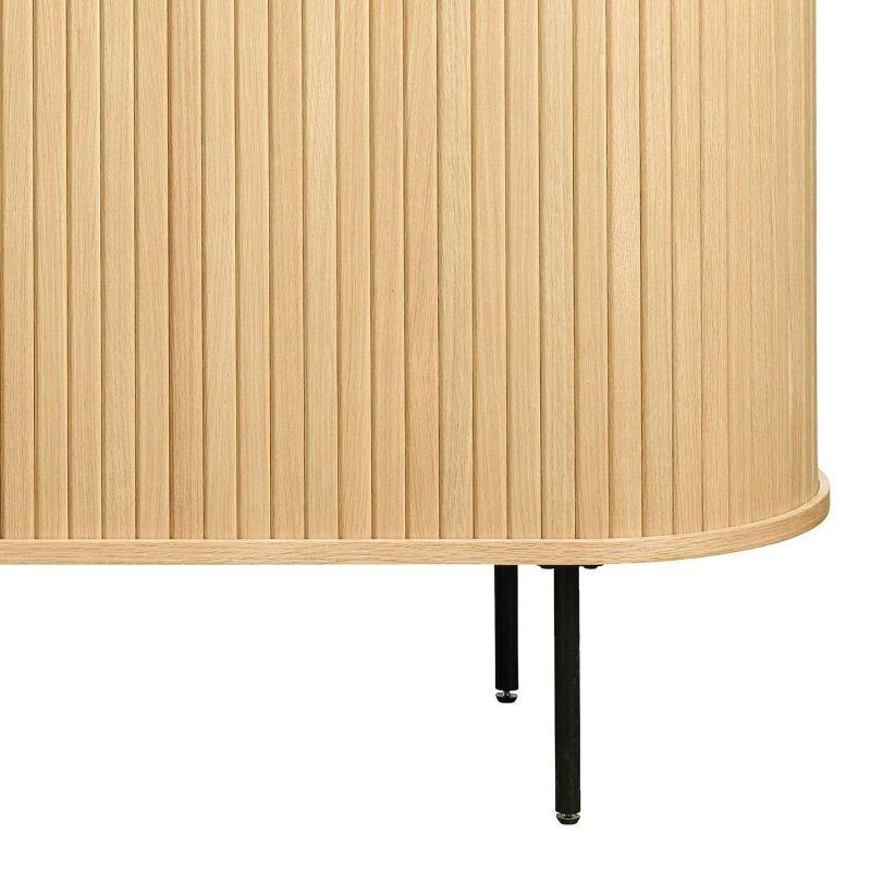 Açık Ahşap Renkli 180 cm TV Ünitesi Siyah Metal Ayaklı - 80668