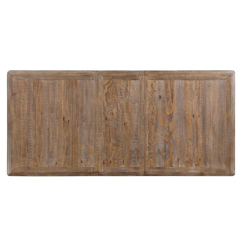 Açılabilir Çam Masif Ahşap Yemek Masası 183 cm Rustik Kahverengi - 82483
