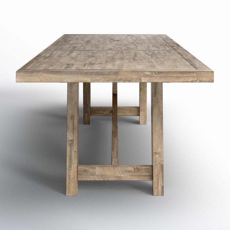 Açılabilir Masif Ahşap Yemek Masası Gri Renk 210 cm - 82486
