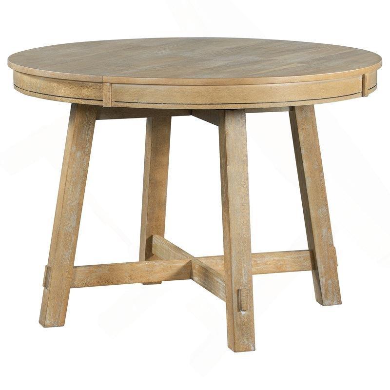 Açılır Yuvarlak Yemek Masası Açık Meşe Rengi MDF Kauçuk Ağacı 147 cm - 82381