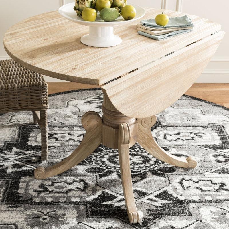 Açılır Yuvarlak Yemek Masası Doğal Çam Ağacı Pedestal Tabanı - 82423