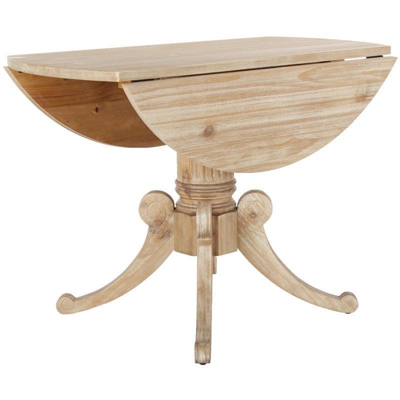 Açılır Yuvarlak Yemek Masası Doğal Çam Ağacı Pedestal Tabanı - 82423