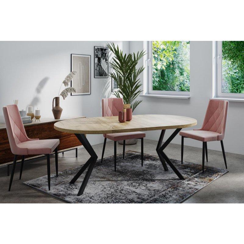 Açılır Yuvarlak Yemek Masası Endüstriyel Ahşap 100 cm - 82576