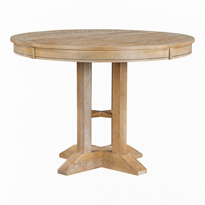 Açılır Yuvarlak Yemek Masası Endüstriyel Ahşap 107-142 cm - 82384
